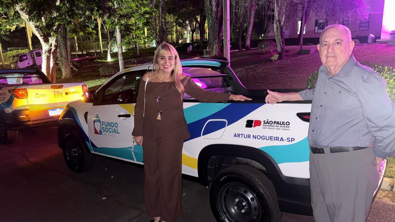 Artur Nogueira recebe carro 0 km do Governo de SP para reforçar ações sociais