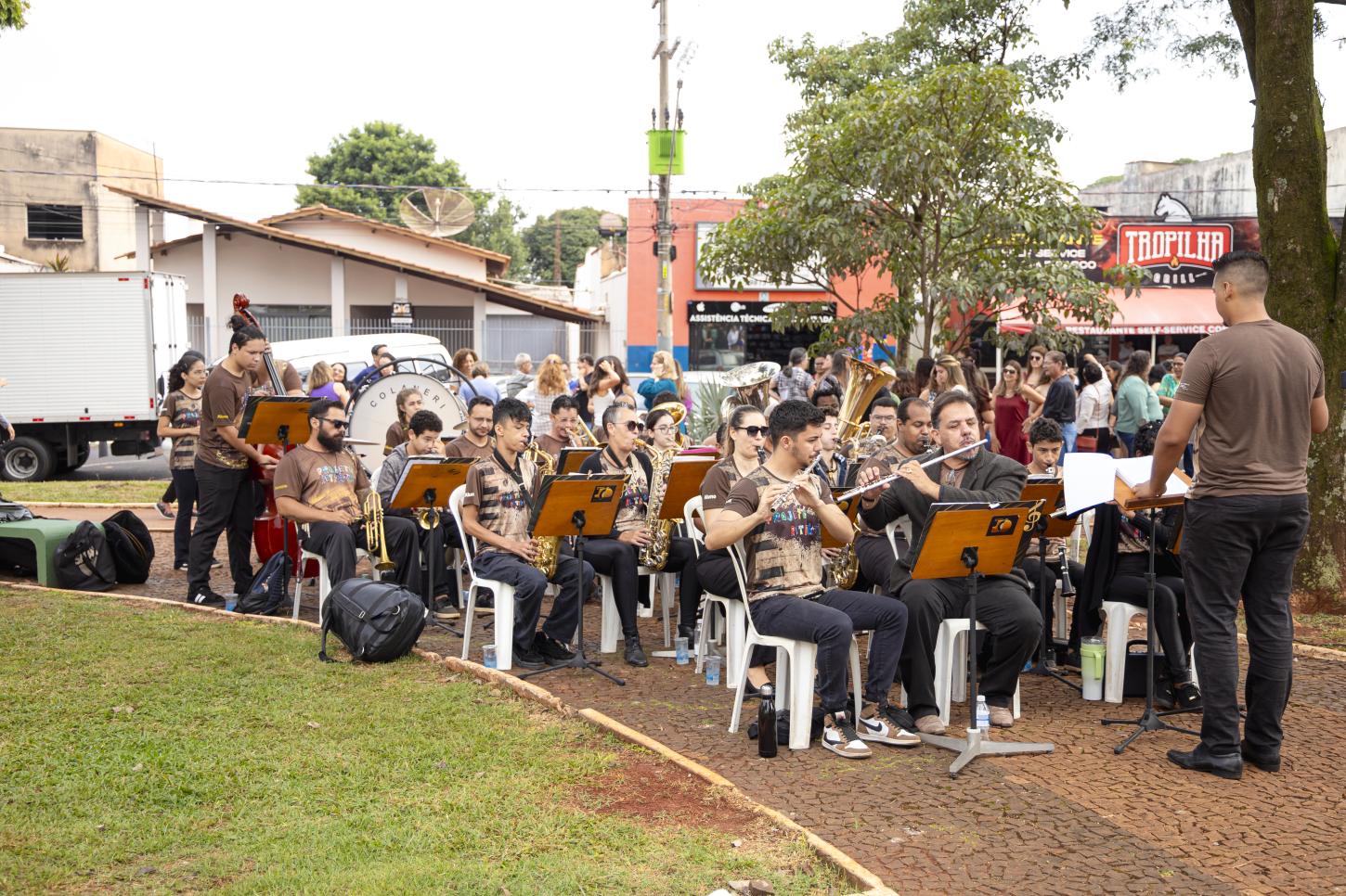 Corporação Musical 24 de Junho se apresenta no Ato Cívico em Artur Nogueira