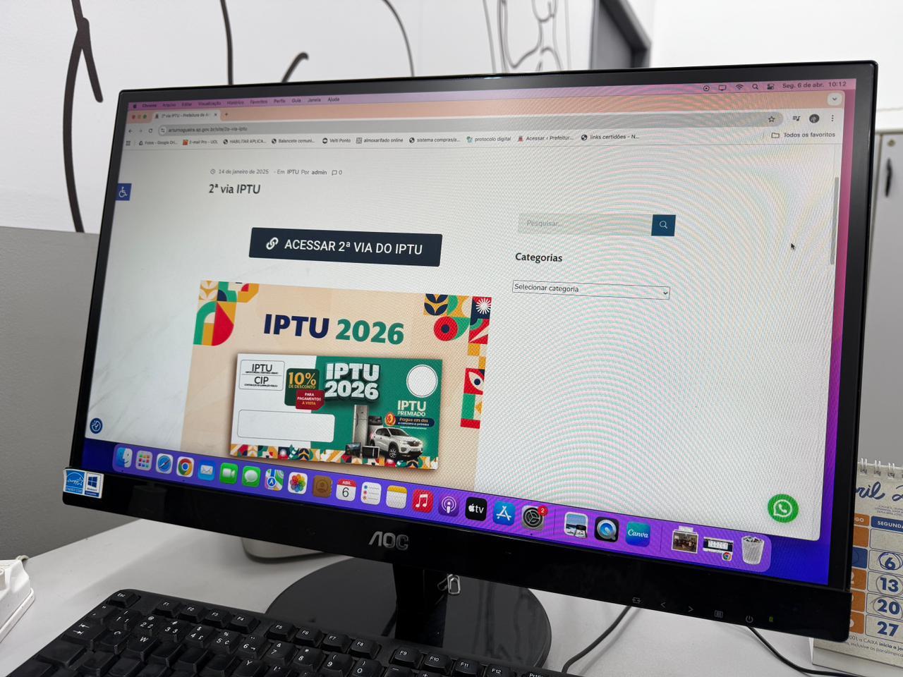 IPTU 2026: versão digital já está disponível no site da Prefeitura de Artur Nogueira